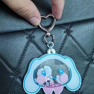 Cute Blue and Pink Character Keychain